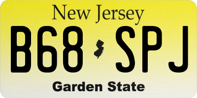 NJ license plate B68SPJ