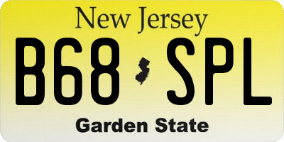 NJ license plate B68SPL