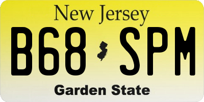 NJ license plate B68SPM