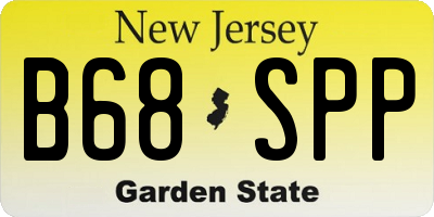 NJ license plate B68SPP