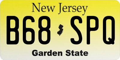 NJ license plate B68SPQ