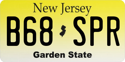 NJ license plate B68SPR