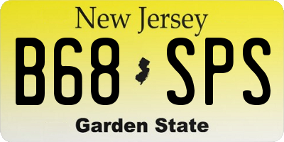 NJ license plate B68SPS