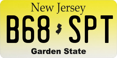 NJ license plate B68SPT