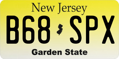 NJ license plate B68SPX