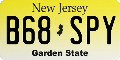 NJ license plate B68SPY