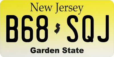 NJ license plate B68SQJ