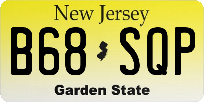 NJ license plate B68SQP