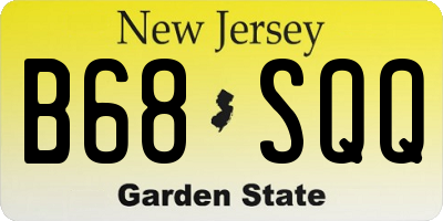 NJ license plate B68SQQ