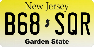 NJ license plate B68SQR