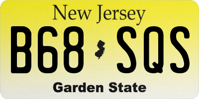 NJ license plate B68SQS