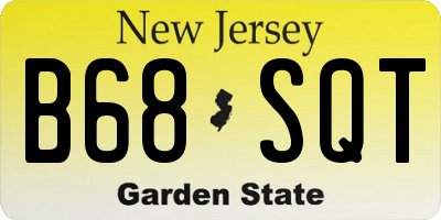 NJ license plate B68SQT