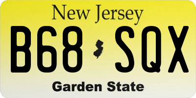 NJ license plate B68SQX