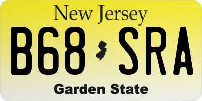 NJ license plate B68SRA