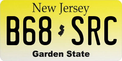 NJ license plate B68SRC