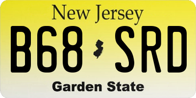 NJ license plate B68SRD