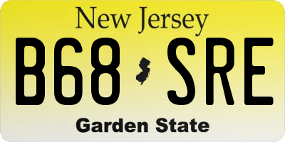 NJ license plate B68SRE