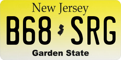 NJ license plate B68SRG