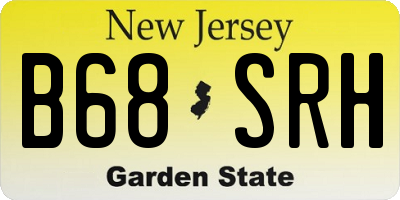 NJ license plate B68SRH