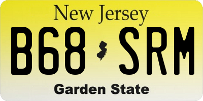 NJ license plate B68SRM