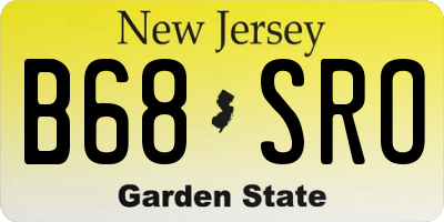 NJ license plate B68SRO