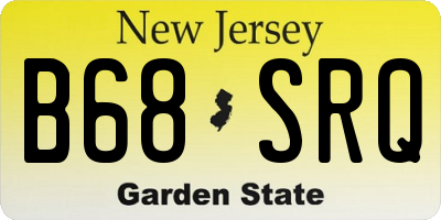 NJ license plate B68SRQ