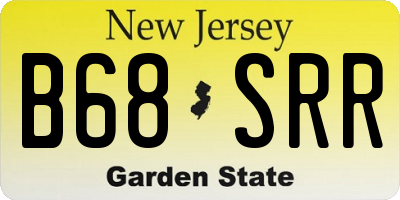 NJ license plate B68SRR