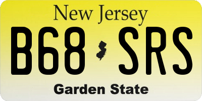 NJ license plate B68SRS
