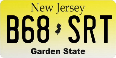 NJ license plate B68SRT