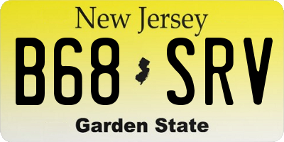 NJ license plate B68SRV