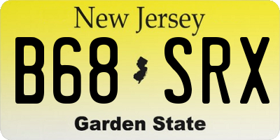 NJ license plate B68SRX
