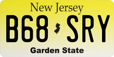 NJ license plate B68SRY