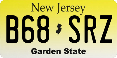 NJ license plate B68SRZ