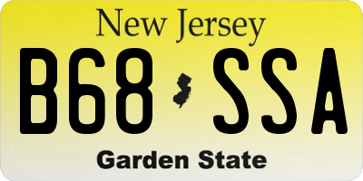 NJ license plate B68SSA