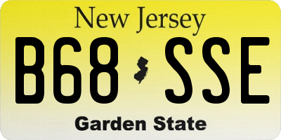 NJ license plate B68SSE