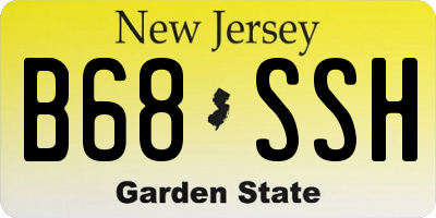 NJ license plate B68SSH