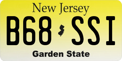 NJ license plate B68SSI