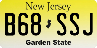 NJ license plate B68SSJ