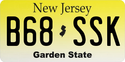 NJ license plate B68SSK