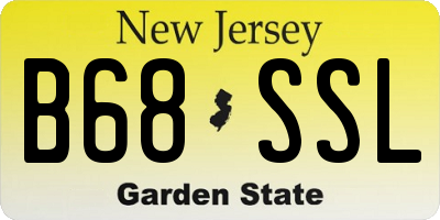 NJ license plate B68SSL