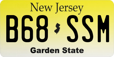 NJ license plate B68SSM