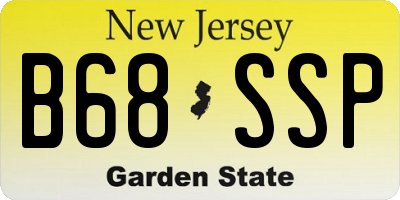 NJ license plate B68SSP
