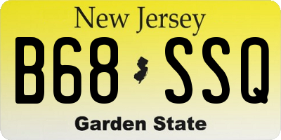 NJ license plate B68SSQ