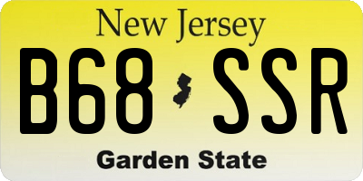 NJ license plate B68SSR