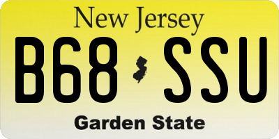 NJ license plate B68SSU