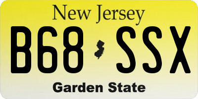 NJ license plate B68SSX