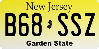NJ license plate B68SSZ