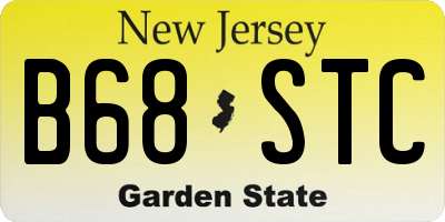 NJ license plate B68STC