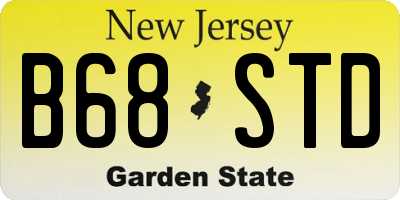 NJ license plate B68STD