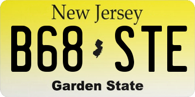 NJ license plate B68STE